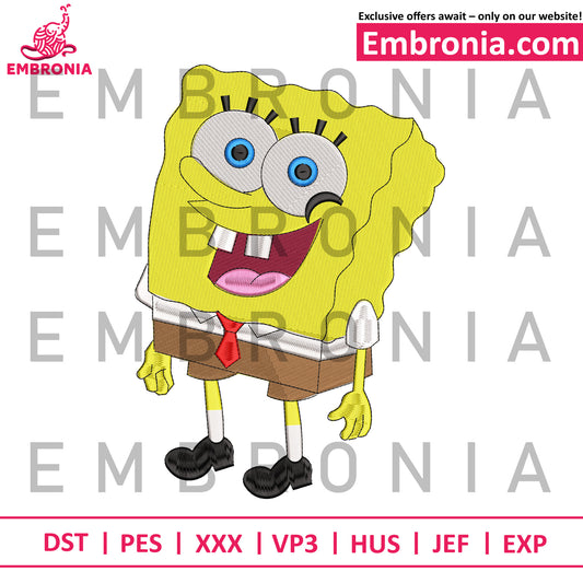 Spongebob cartoon embroidery