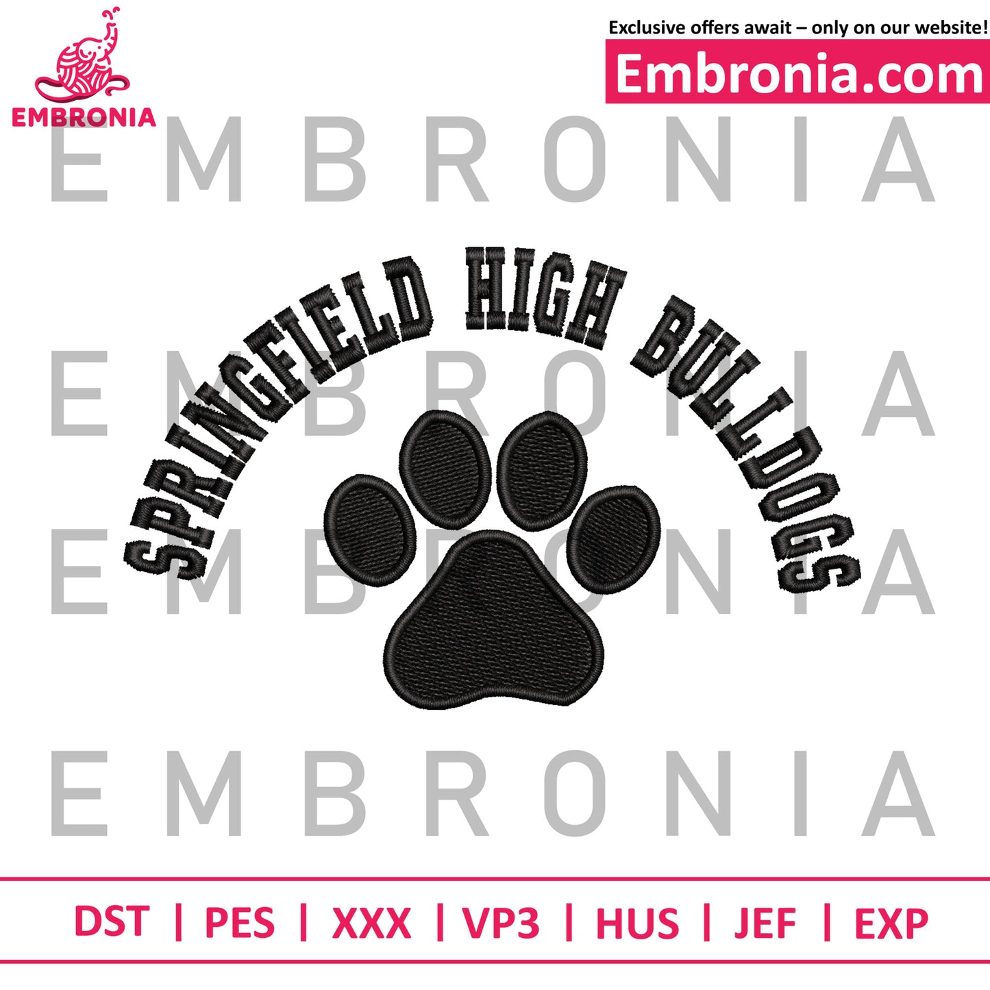 Springfield embroidery, small town vibe embroidery, classic usa embroidery