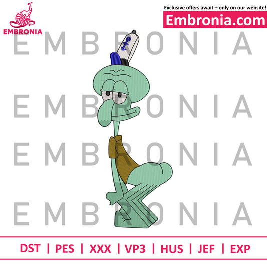Squidboob spongebob embroidery design