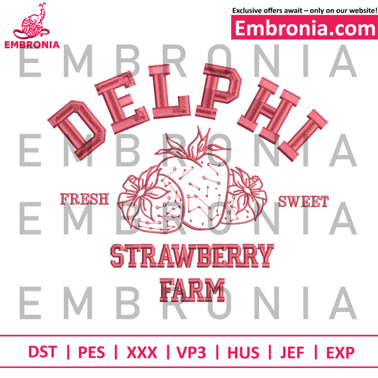 Strawberry embroidery