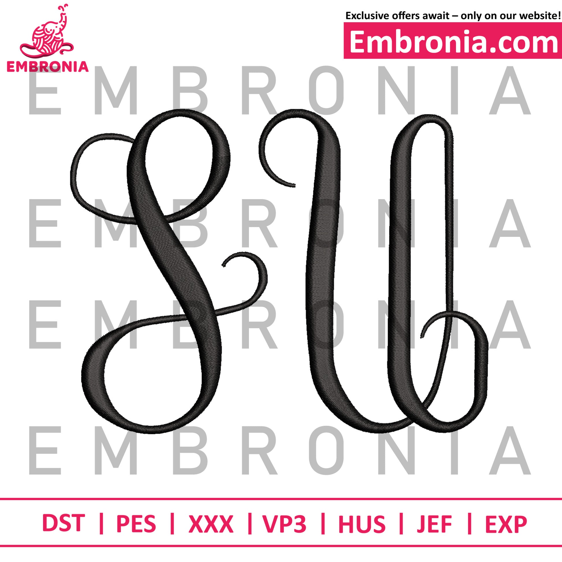 Su outline embroidery