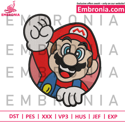Super mario bros embroidery