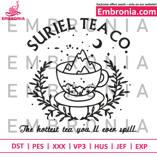 Suriel tea co embroidery