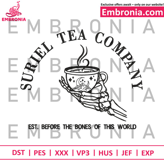 Suriel tea company embroidery