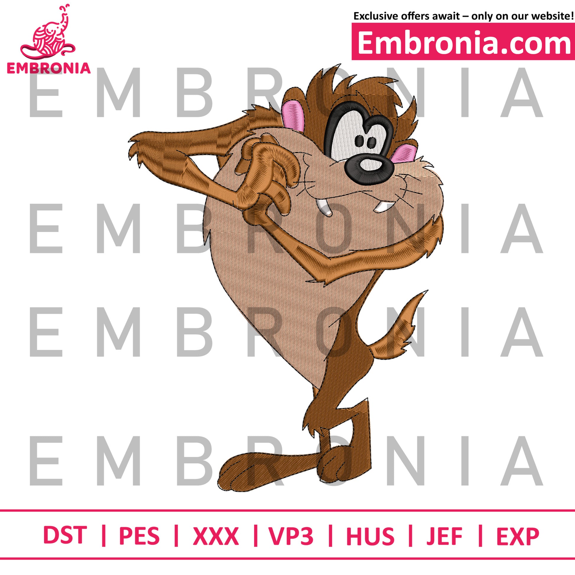 Taz-Mania embroidery