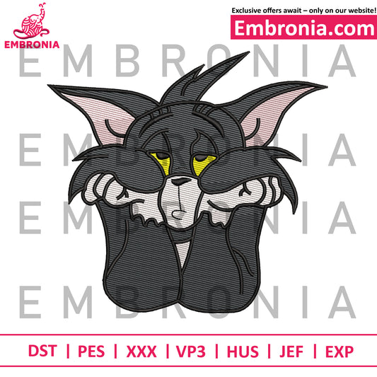 Tom sad embroidery design