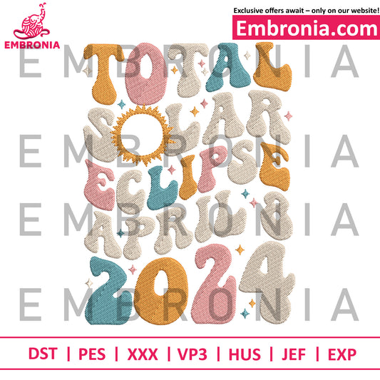 Total solar embroidery