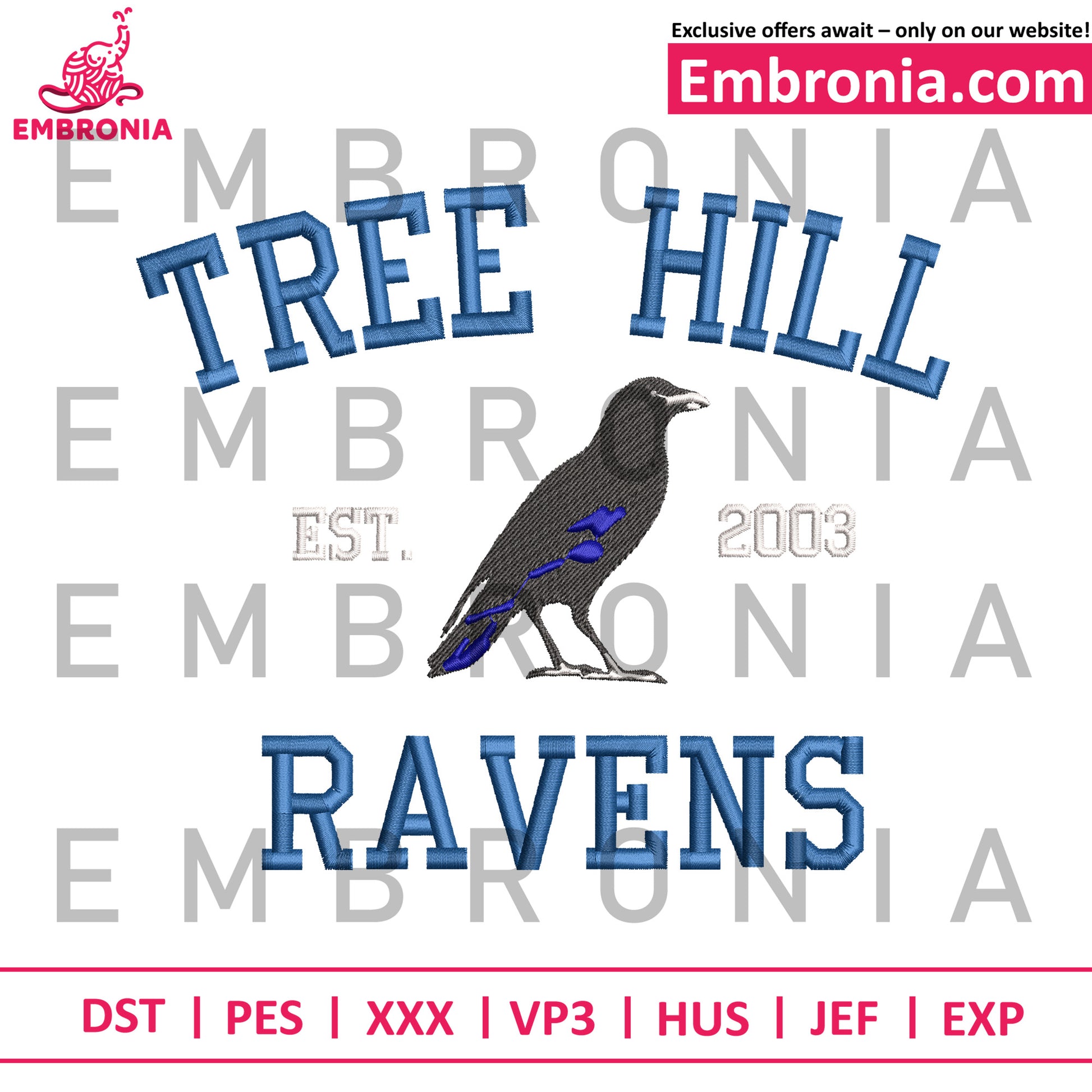 Tree hill embroidery