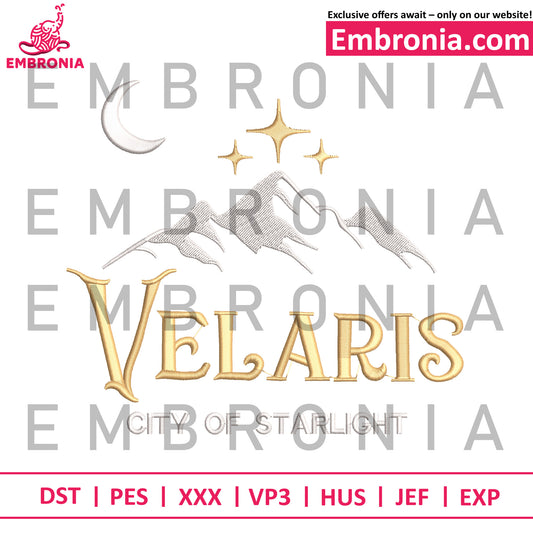 Velaris embroidery