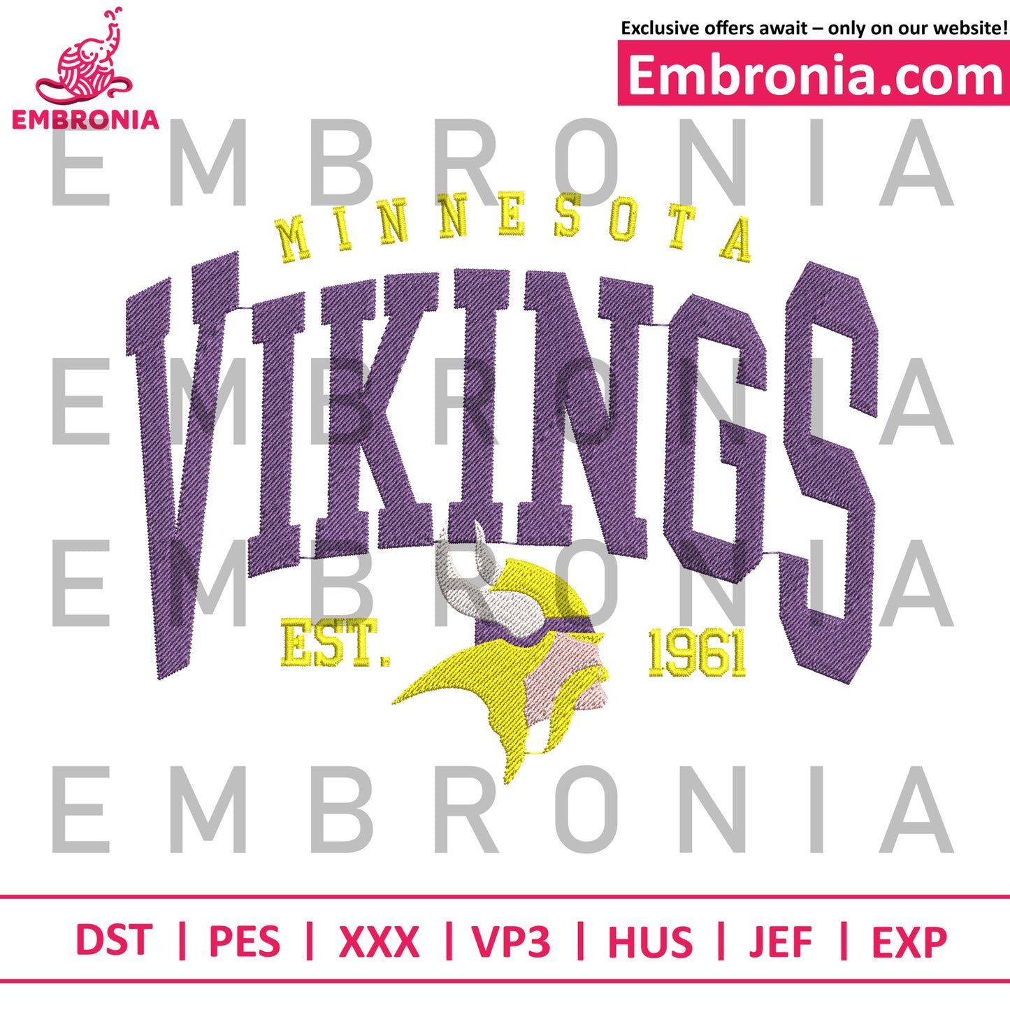 Vikings est embroidery