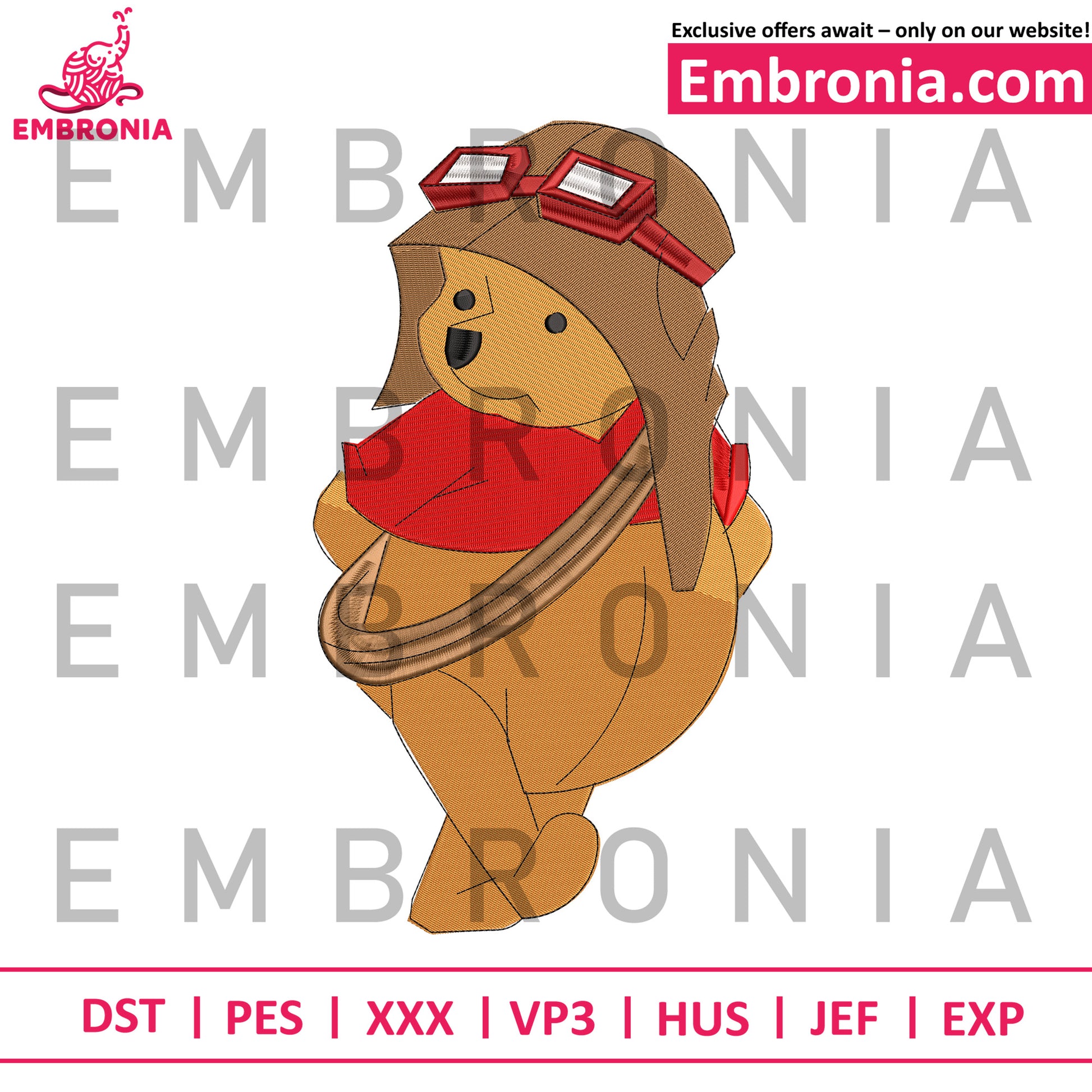 Winnie the pooh embroidery design