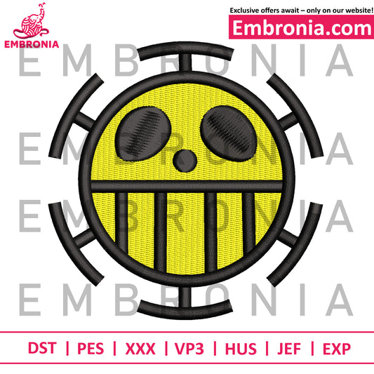 Yellow icon embroidery