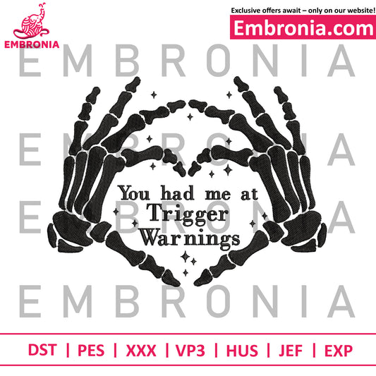 You had me at trigger embroidery