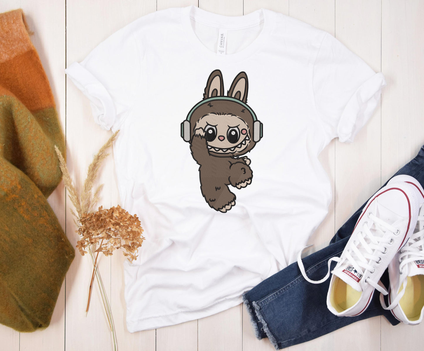 Cute Labubu cartoon Embroidery Bundle, Labubu Embroidery
