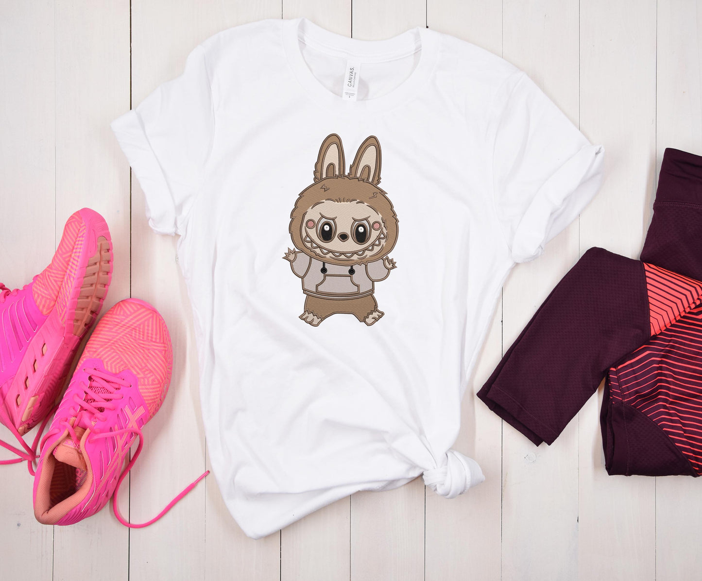 Cute Labubu cartoon Embroidery Bundle, Labubu Embroidery