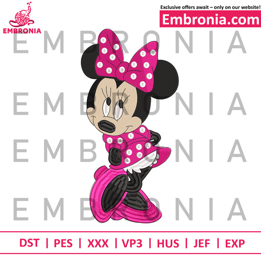 Minnie mouse cute embroidery
