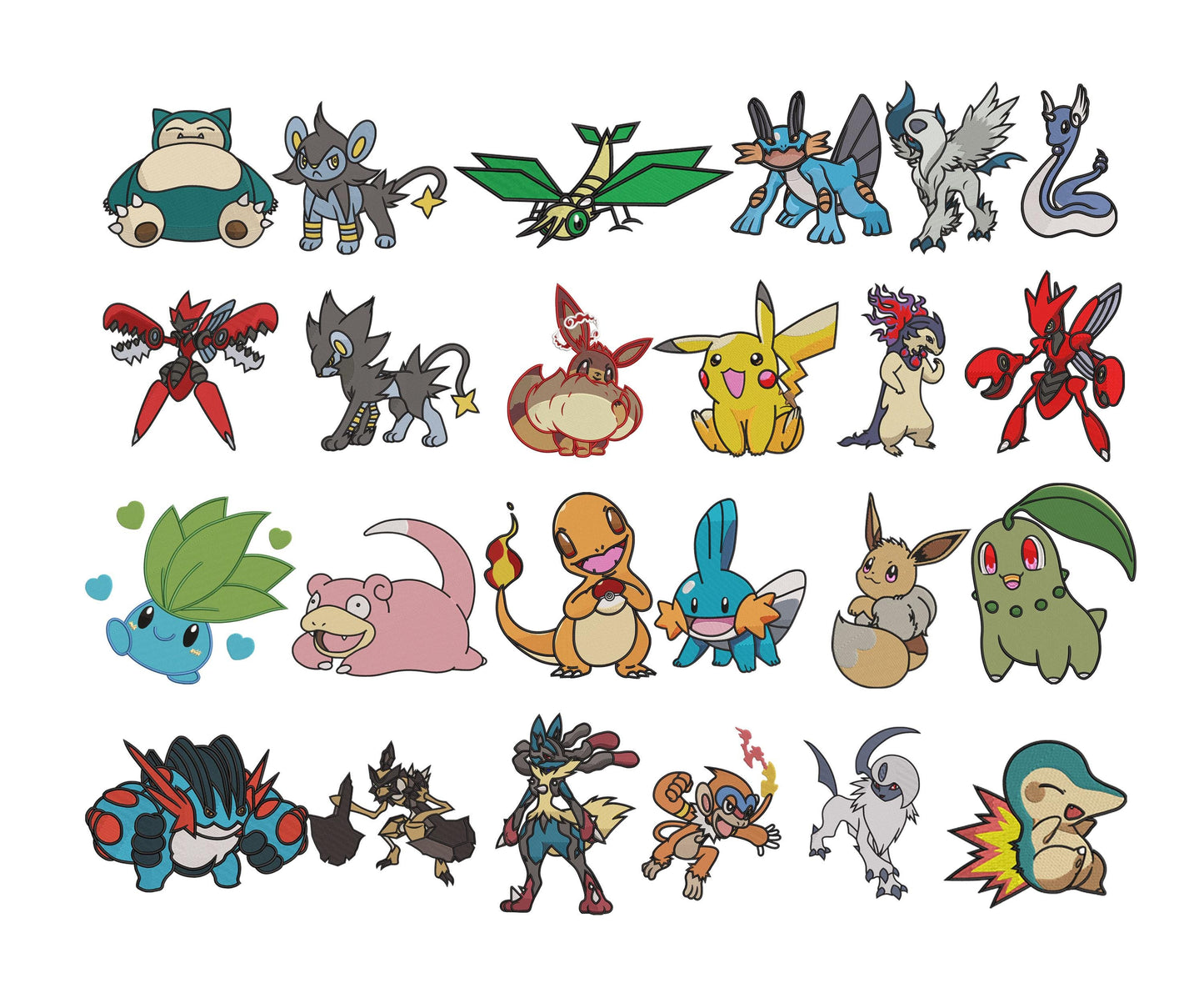 Pokemon Embroidery Designs Bundle, Pokemon bundle Design