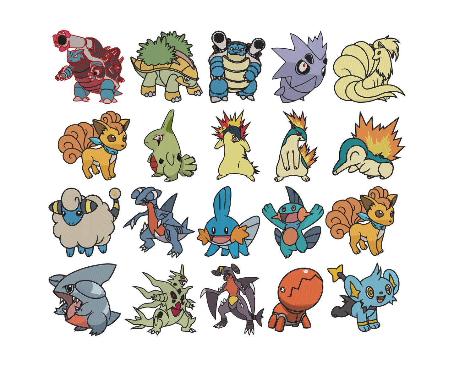 Pokemon Embroidery Designs Bundle, Pokemon bundle Design