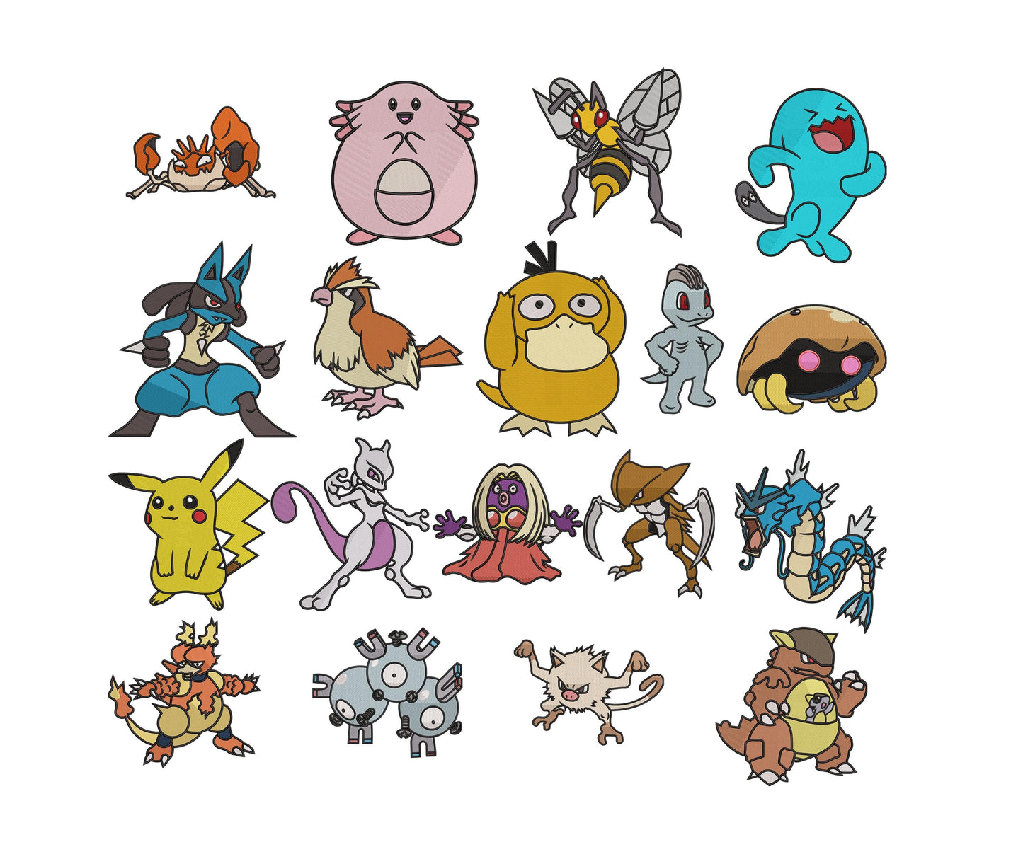 Pokemon Embroidery Designs Bundle, Pokemon bundle Design