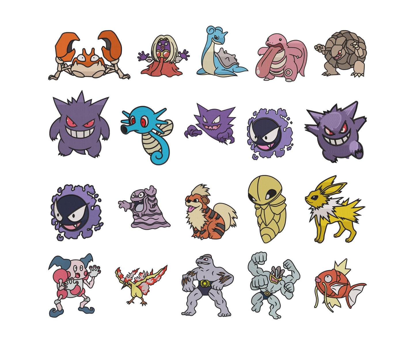 Pokemon Embroidery Designs Bundle, Pokemon bundle Design
